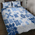 Vintage Hawaii Quilt Bed Set Hawaiian Quilt Kapa Mismatch Blue LT7 - Polynesian Pride