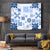 Vintage Hawaii Tapestry Hawaiian Quilt Kapa Mismatch Blue LT7 Blue - Polynesian Pride