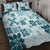 Vintage Hawaii Quilt Bed Set Hawaiian Quilt Kapa Mismatch Teal LT7 - Polynesian Pride