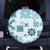 Vintage Hawaii Spare Tire Cover Hawaiian Quilt Kapa Mismatch Teal LT7 Teal - Polynesian Pride