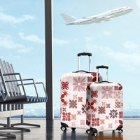 Vintage Hawaii Luggage Cover Hawaiian Quilt Kapa Mismatch Red LT7 - Polynesian Pride