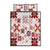 Vintage Hawaii Quilt Bed Set Hawaiian Quilt Kapa Mismatch Red LT7 Red - Polynesian Pride