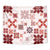 Vintage Hawaii Tapestry Hawaiian Quilt Kapa Mismatch Red LT7 - Polynesian Pride
