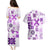 Vintage Hawaii Couples Matching Puletasi Dress and Hawaiian Shirt Hawaiian Quilt Kapa Mismatch Purple LT7 - Polynesian Pride