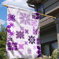 Vintage Hawaii Garden Flag Hawaiian Quilt Kapa Mismatch Purple LT7 - Polynesian Pride