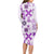 Vintage Hawaii Long Sleeve Bodycon Dress Hawaiian Quilt Kapa Mismatch Purple LT7 - Polynesian Pride