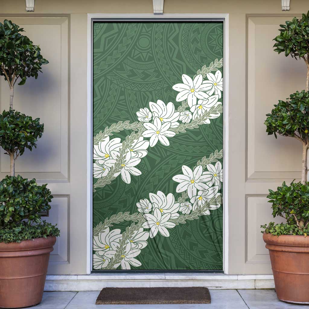 Ia Orana Tahiti Tiare Door Cover Sage Green Lei LT7 Sage Green - Polynesian Pride