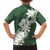 Ia Orana Tahiti Tiare Family Matching Off Shoulder Maxi Dress and Hawaiian Shirt Sage Green Lei - Polynesian Pride