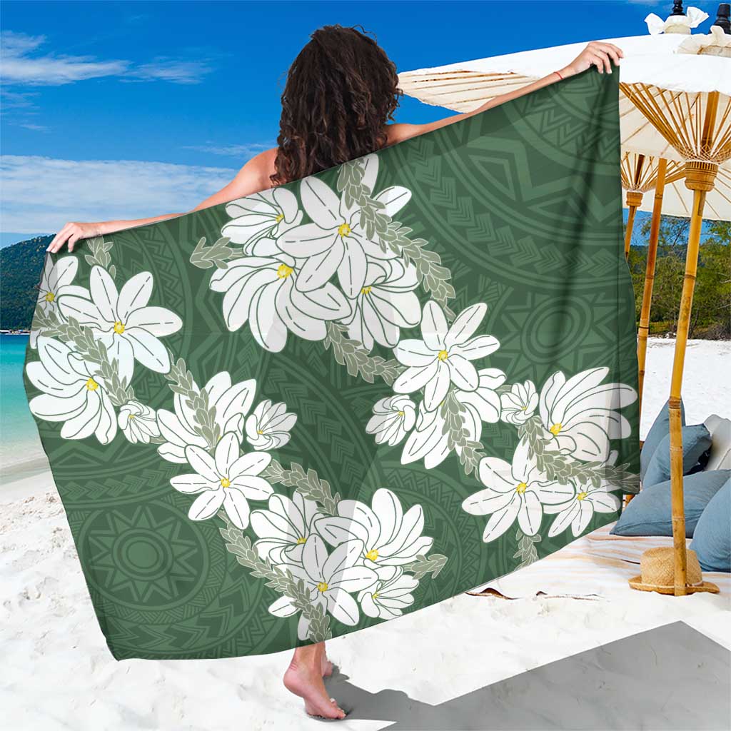 Ia Orana Tahiti Tiare Sarong Sage Green Lei LT7 One Size 44 x 66 inches Sage Green - Polynesian Pride