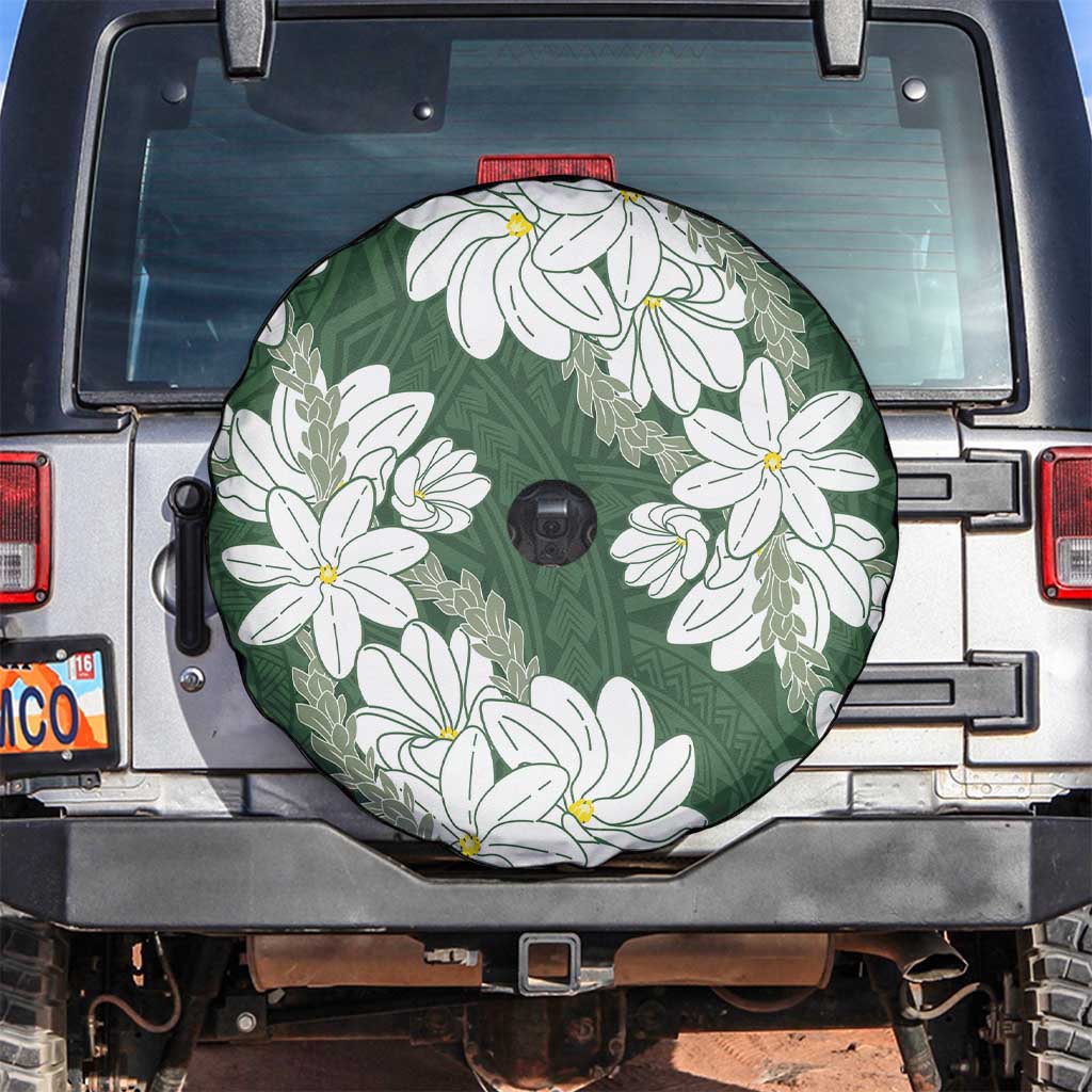 Ia Orana Tahiti Tiare Spare Tire Cover Sage Green Lei LT7 Sage Green - Polynesian Pride
