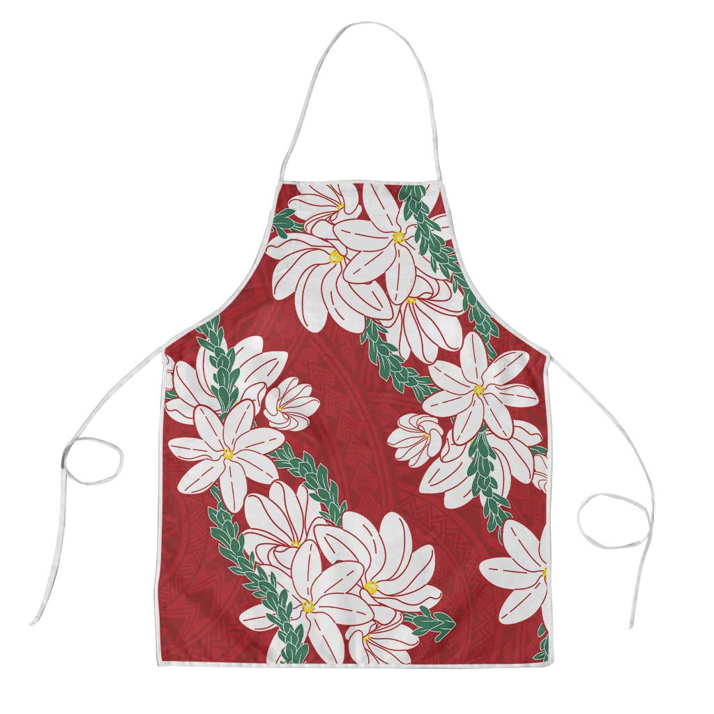 Ia Orana Tahiti Tiare Apron Crimson Lei LT7 Red - Polynesian Pride