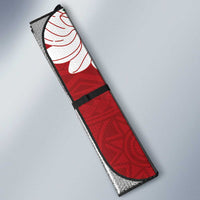 Ia Orana Tahiti Tiare Auto Sun Shade Crimson Lei - Polynesian Pride