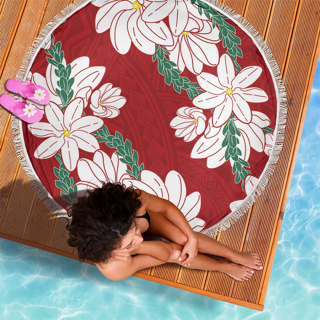 Ia Orana Tahiti Tiare Beach Blanket Crimson Lei LT7 - Polynesian Pride
