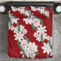 Ia Orana Tahiti Tiare Bedding Set Crimson Lei - Polynesian Pride