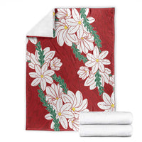 Ia Orana Tahiti Tiare Blanket Crimson Lei - Polynesian Pride