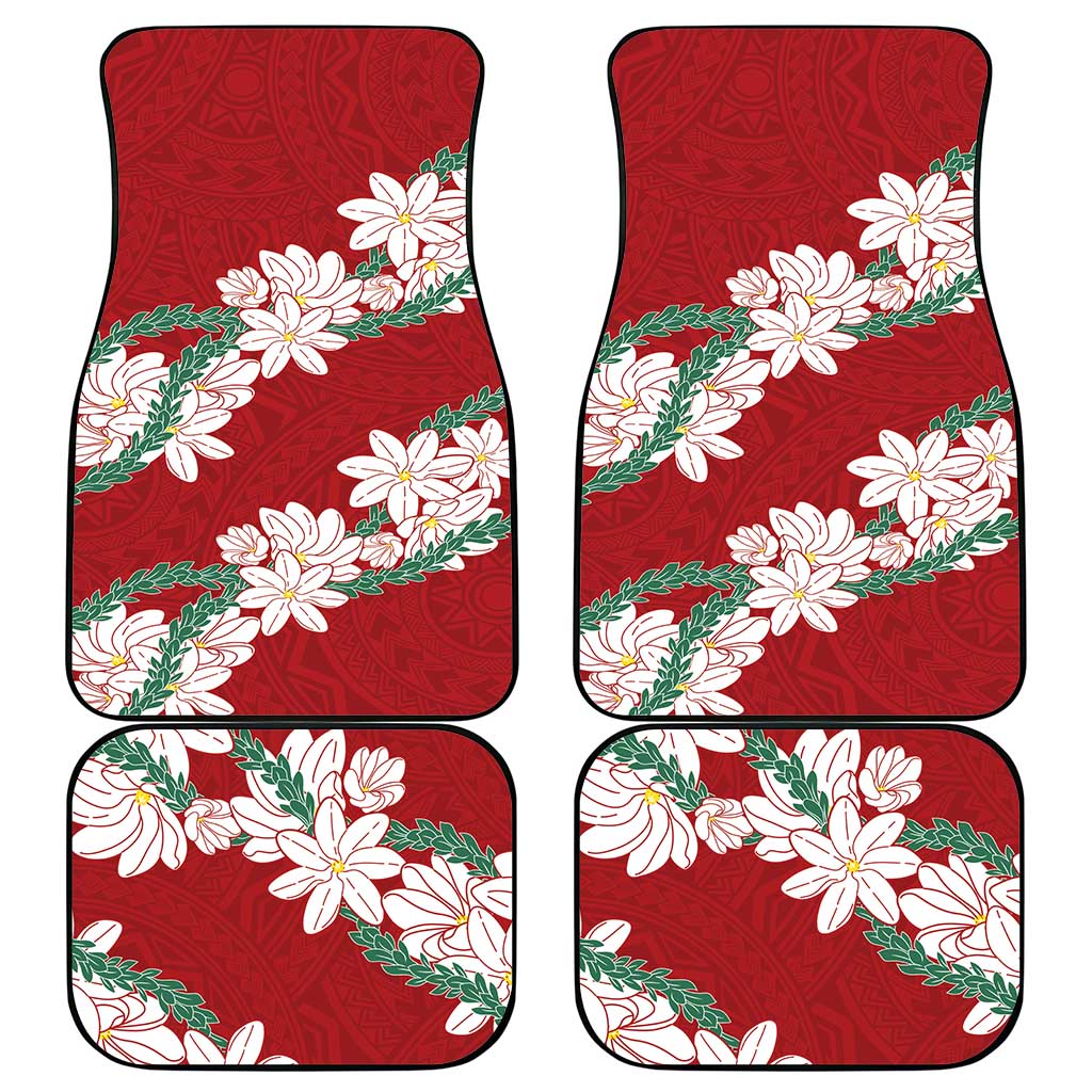 Ia Orana Tahiti Tiare Car Mats Crimson Lei LT7 - Polynesian Pride