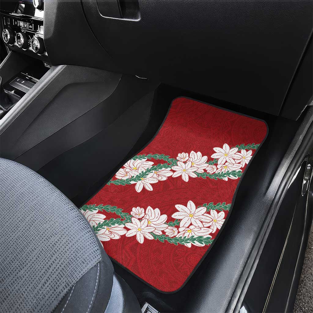 Ia Orana Tahiti Tiare Car Mats Crimson Lei LT7 - Polynesian Pride