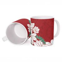 Ia Orana Tahiti Tiare Ceramic Mug Crimson Lei - Polynesian Pride