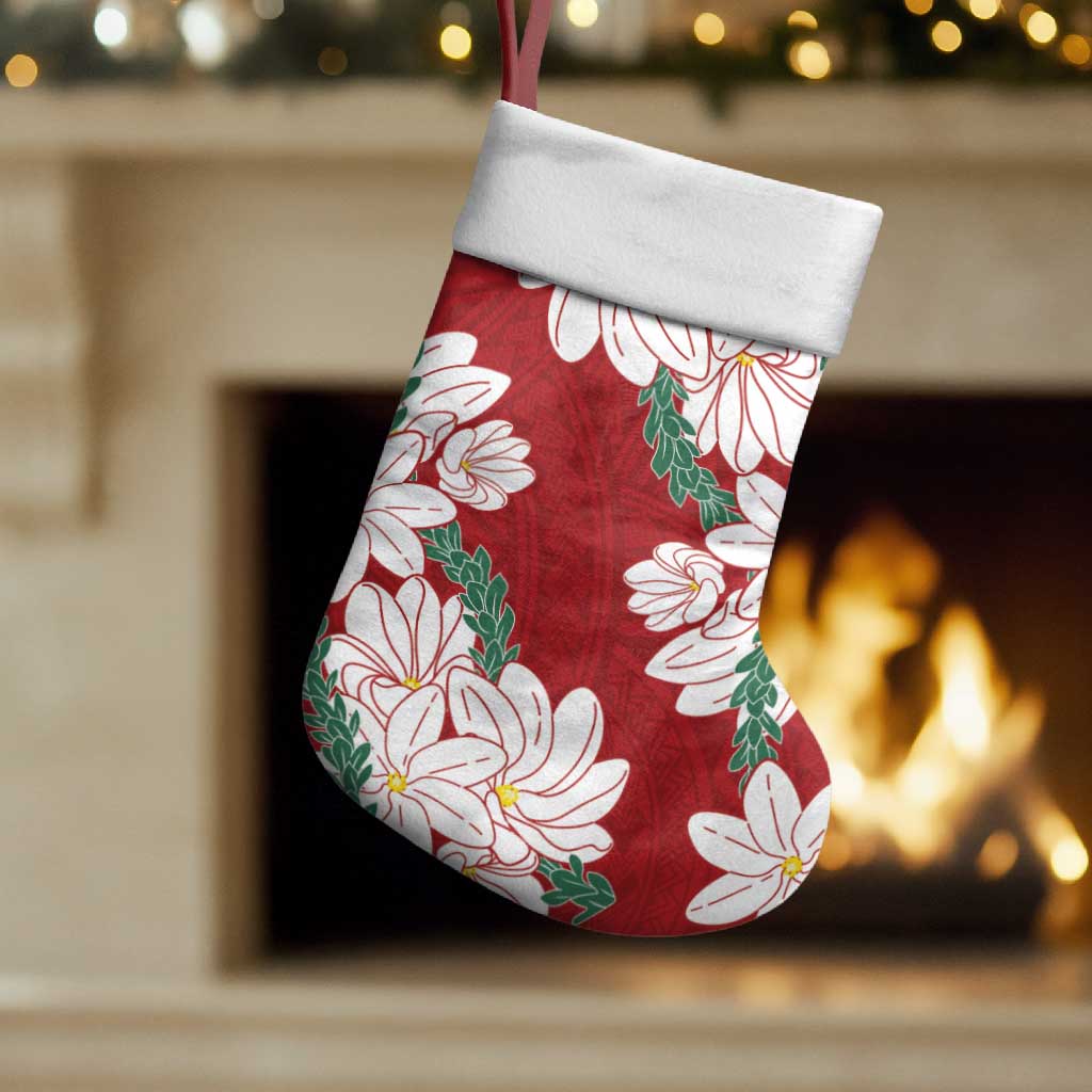 Ia Orana Tahiti Tiare Christmas Stocking Crimson Lei - Polynesian Pride