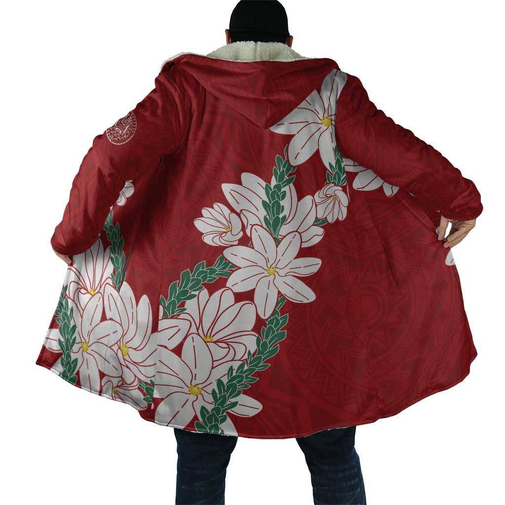 Ia Orana Tahiti Tiare Cloak Crimson Lei - Polynesian Pride