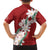 Ia Orana Tahiti Tiare Family Matching Off Shoulder Maxi Dress and Hawaiian Shirt Crimson Lei - Polynesian Pride