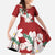 Ia Orana Tahiti Tiare Family Matching Off Shoulder Maxi Dress and Hawaiian Shirt Crimson Lei - Polynesian Pride