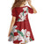 Ia Orana Tahiti Tiare Family Matching Off Shoulder Maxi Dress and Hawaiian Shirt Crimson Lei - Polynesian Pride
