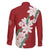 Ia Orana Tahiti Tiare Family Matching Off Shoulder Maxi Dress and Hawaiian Shirt Crimson Lei - Polynesian Pride