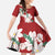 Ia Orana Tahiti Tiare Family Matching Puletasi and Hawaiian Shirt Crimson Lei - Polynesian Pride