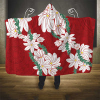 Ia Orana Tahiti Tiare Hooded Blanket Crimson Lei LT7 - Polynesian Pride