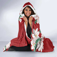 Ia Orana Tahiti Tiare Hooded Blanket Crimson Lei LT7 - Polynesian Pride