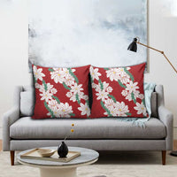 Ia Orana Tahiti Tiare Pillow Cover Crimson Lei - Polynesian Pride