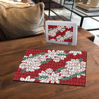 Ia Orana Tahiti Tiare Puzzle Crimson Lei - Polynesian Pride