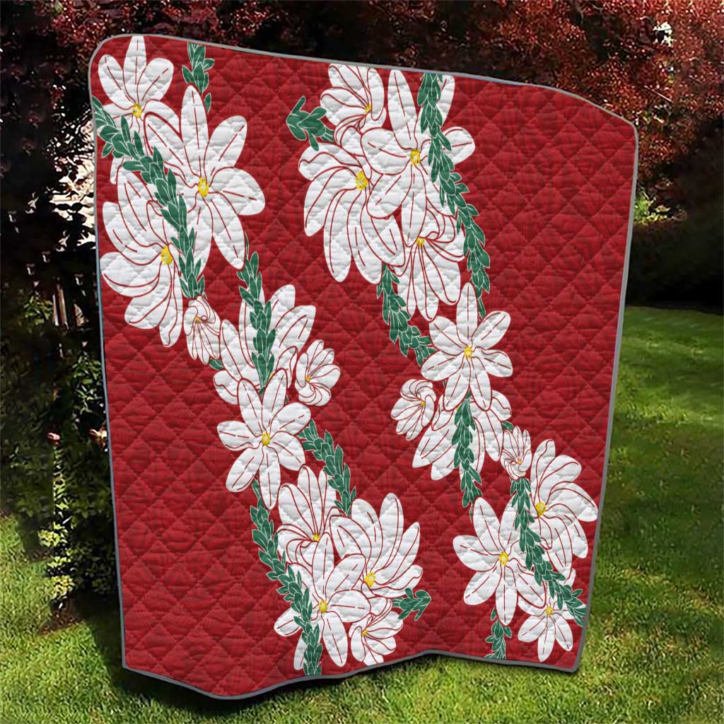 Ia Orana Tahiti Tiare Quilt Crimson Lei LT7 - Polynesian Pride