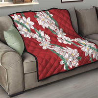 Ia Orana Tahiti Tiare Quilt Crimson Lei LT7 - Polynesian Pride