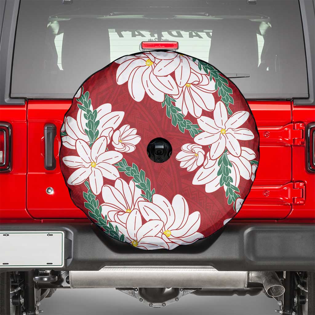 Ia Orana Tahiti Tiare Spare Tire Cover Crimson Lei LT7 - Polynesian Pride