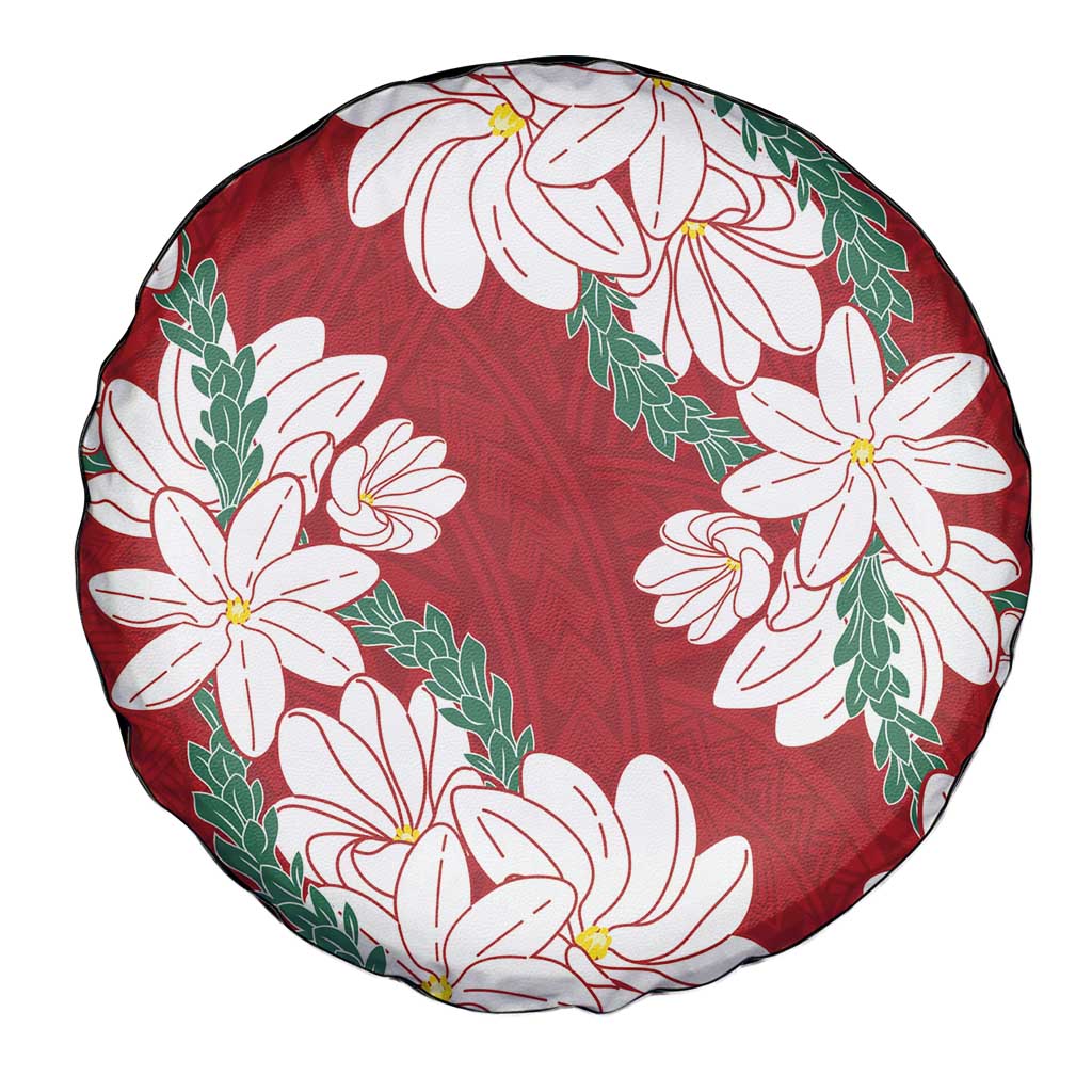 Ia Orana Tahiti Tiare Spare Tire Cover Crimson Lei LT7 - Polynesian Pride