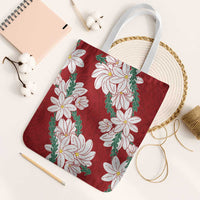 Ia Orana Tahiti Tiare Tote Bag Crimson Lei - Polynesian Pride
