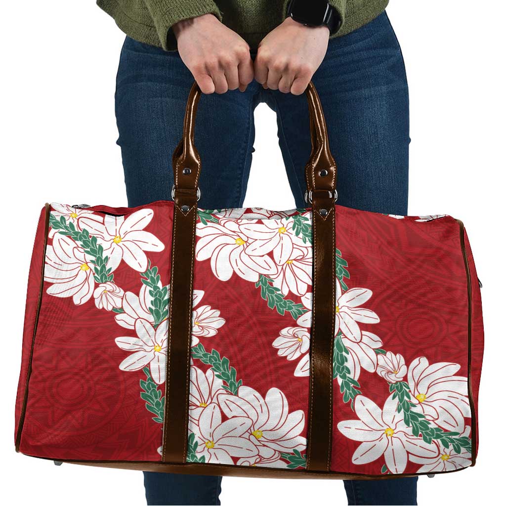 Ia Orana Tahiti Tiare Travel Bag Crimson Lei LT7 Red - Polynesian Pride