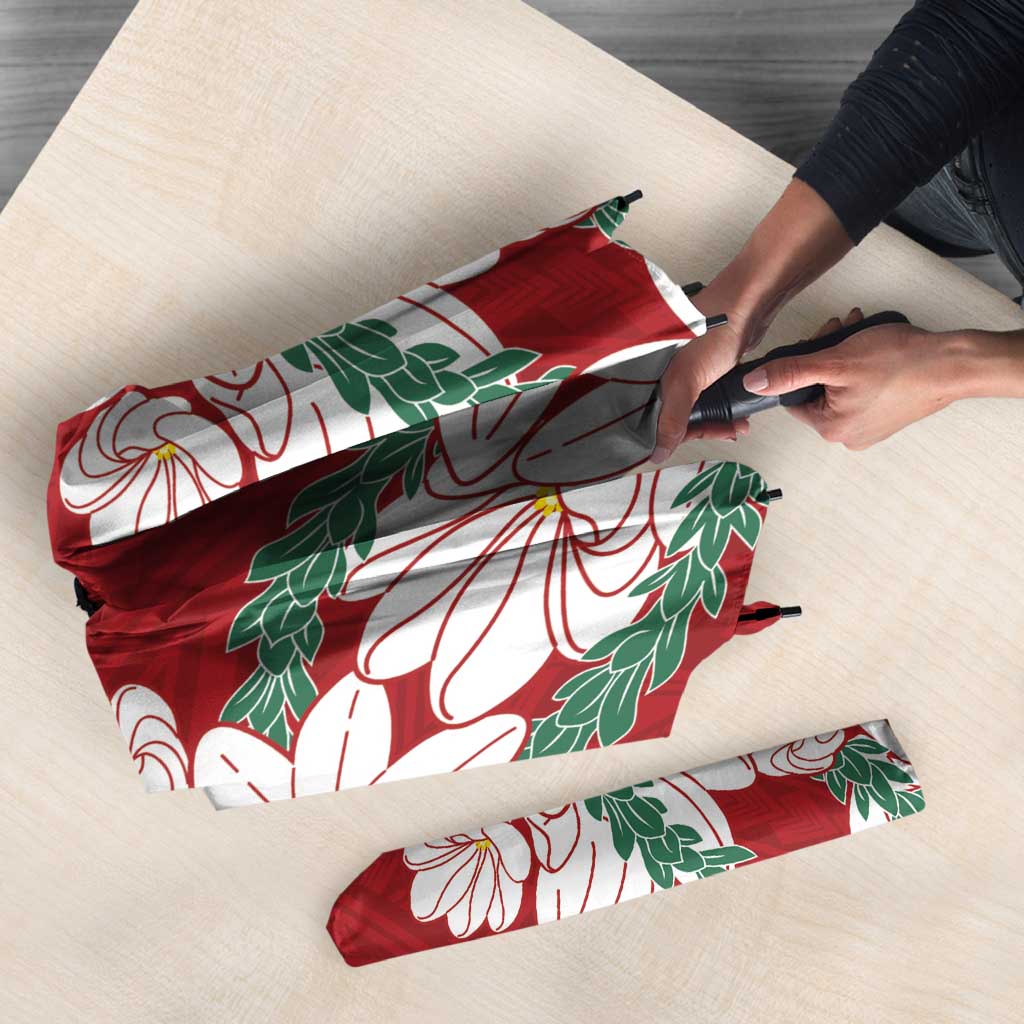 Ia Orana Tahiti Tiare Umbrella Crimson Lei - Polynesian Pride