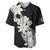 Ia Orana Tahiti Tiare Baseball Jersey Black Lei - Polynesian Pride