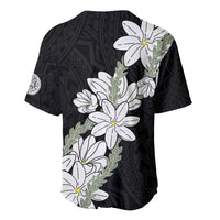 Ia Orana Tahiti Tiare Baseball Jersey Black Lei LT7 - Polynesian Pride