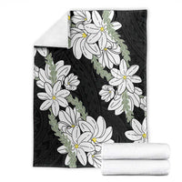 Ia Orana Tahiti Tiare Blanket Black Lei - Polynesian Pride