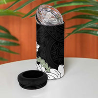Ia Orana Tahiti Tiare 4 in 1 Can Cooler Tumbler Black Lei - Polynesian Pride