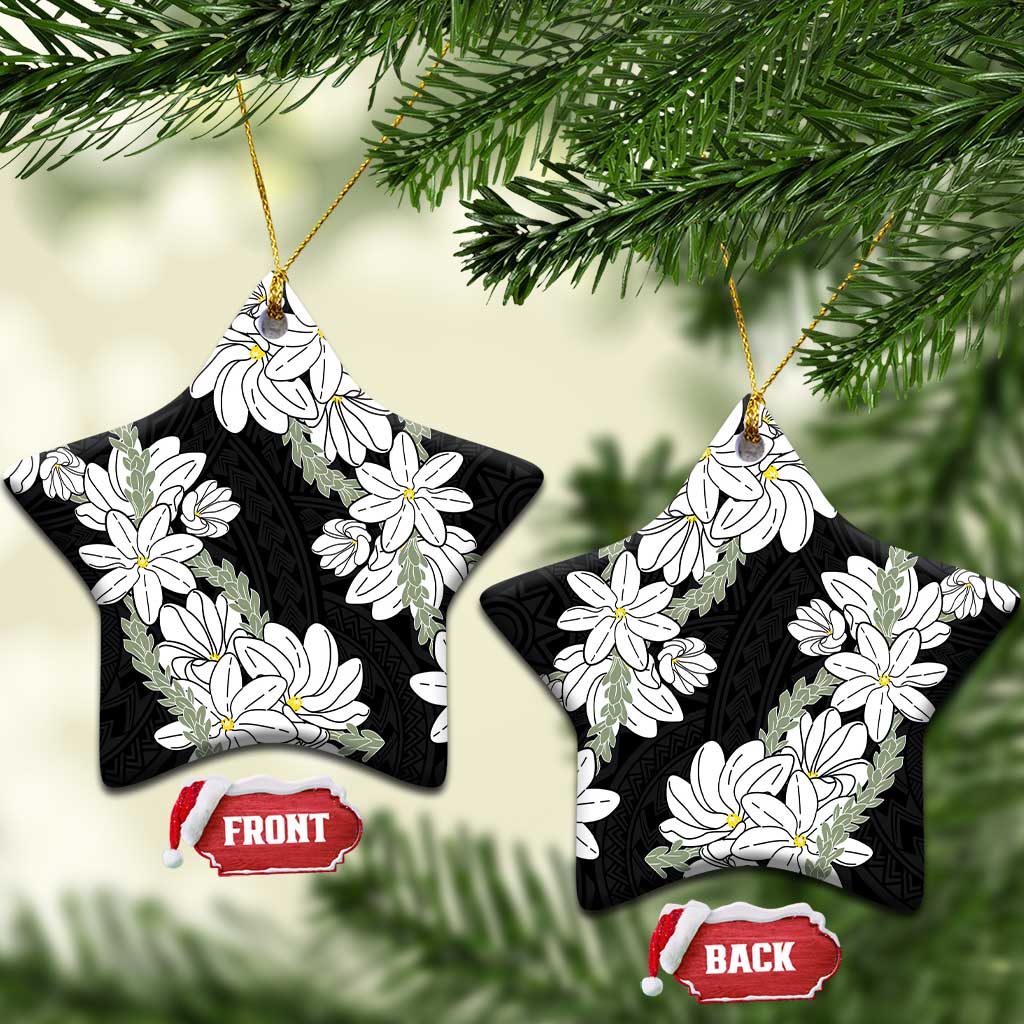 Ia Orana Tahiti Tiare Ceramic Ornament Black Lei - Polynesian Pride