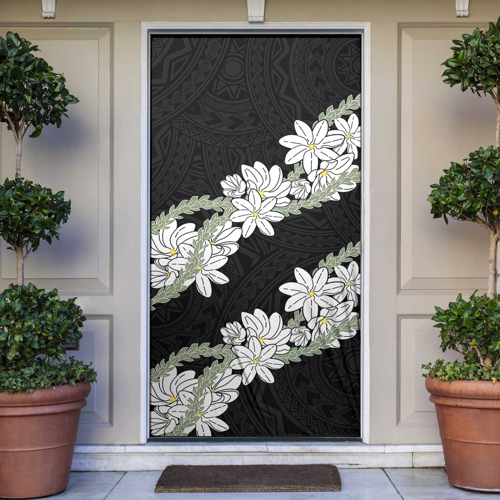 Ia Orana Tahiti Tiare Door Cover Black Lei LT7 Black - Polynesian Pride