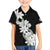 Ia Orana Tahiti Tiare Family Matching Off The Shoulder Long Sleeve Dress and Hawaiian Shirt Black Lei - Polynesian Pride