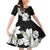 Ia Orana Tahiti Tiare Family Matching Off Shoulder Short Dress and Hawaiian Shirt Black Lei - Polynesian Pride