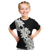 Ia Orana Tahiti Tiare Kid T Shirt Black Lei LT7 Black - Polynesian Pride