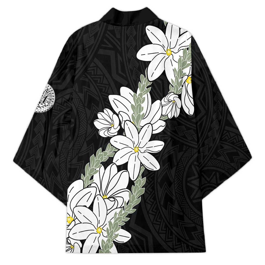 Ia Orana Tahiti Tiare Kimono Black Lei - Polynesian Pride